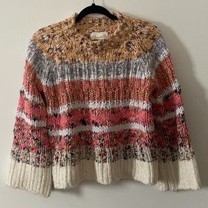 Anthropologie Striped Sweater with wide cuffs XS